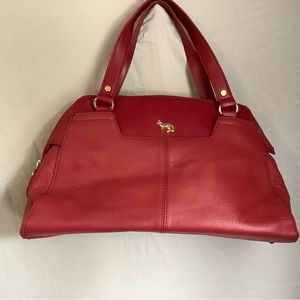Emma Fox red handbag leather